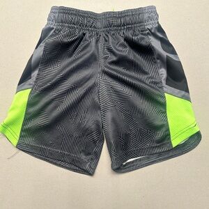 Champion Kids Athletic Shorts in Gray and Neon Green